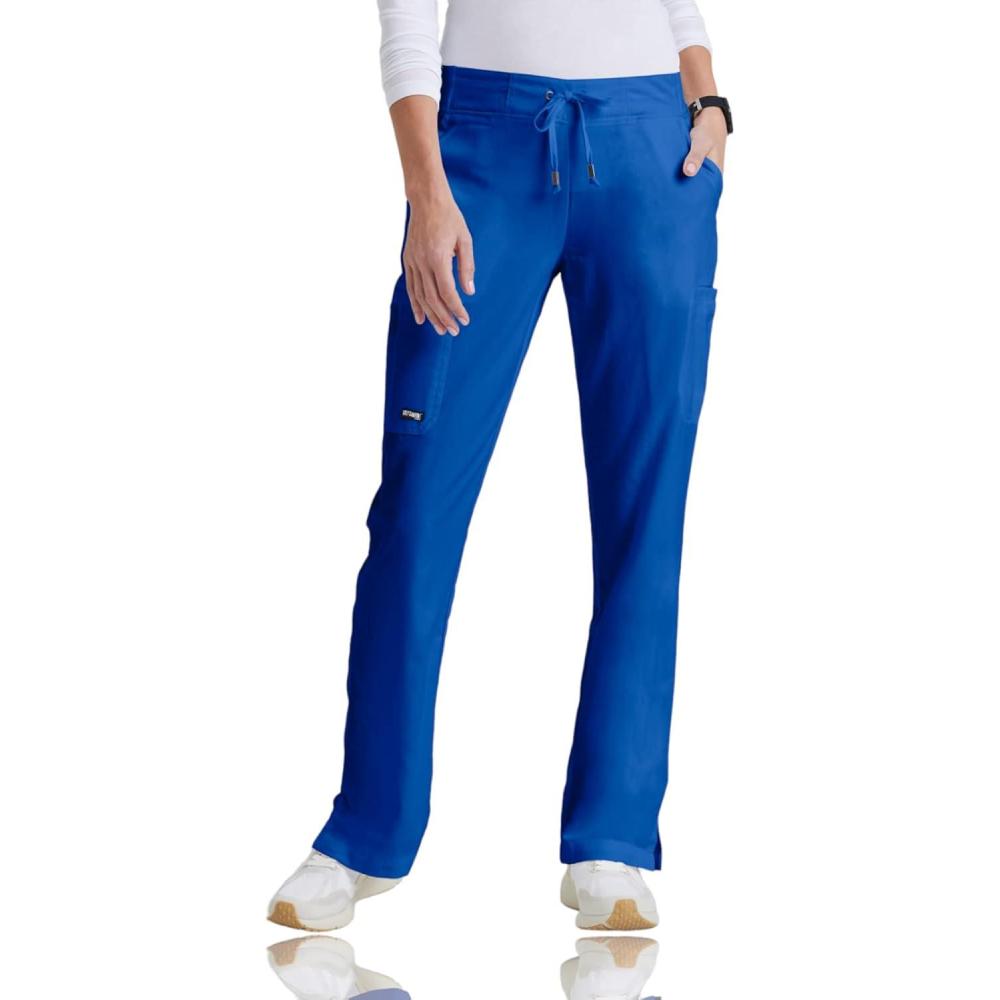 imageBARCO Greys Anatomy Scrubs  Mia Scrub Pant for Women Elastic Back Waist MidRise Shaped Leg Womens Scrub PantGalaxy