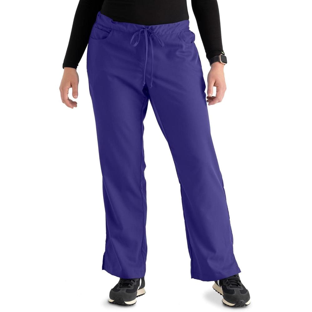 imageBARCO Greys Anatomy Womens Riley Pant Easy Care Medical Scrub Pant w 5 Pockets amp Flared LegPurple Rain