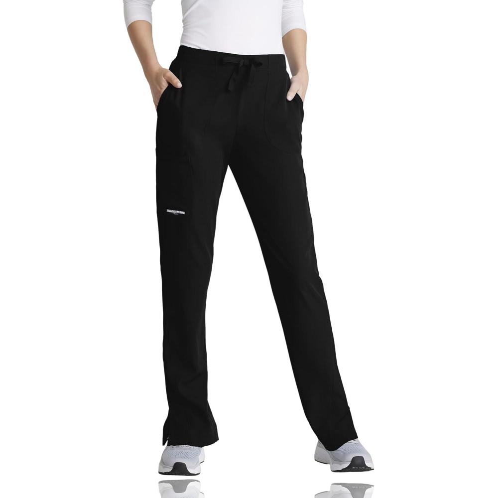 imageBARCO Skechers Vitality Charge Scrub Pant for Women  MidRise Medical Pant 4Way Stretch Womens Scrub PantBlack