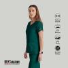 BARCO Grey’s Anatomy Scrubs – Cora Scrub Top for Women, Crossover V-Neck, Fitted Back Super-Soft Women’s Scrub Top(Hunter Green)