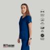 BARCO Grey’s Anatomy Scrubs – Cora Scrub Top for Women, Crossover V-Neck, Fitted Back Super-Soft Women’s Scrub Top(Indigo (Navy))