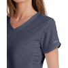 BARCO Grey’s Anatomy Scrubs – Cora Scrub Top for Women, Crossover V-Neck, Fitted Back Super-Soft Women’s Scrub Top(Steel)