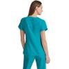 BARCO Grey’s Anatomy Scrubs – Cora Scrub Top for Women, Crossover V-Neck, Fitted Back Super-Soft Women’s Scrub Top(Teal)