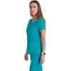 BARCO Grey’s Anatomy Scrubs – Cora Scrub Top for Women, Crossover V-Neck, Fitted Back Super-Soft Women’s Scrub Top(Teal)