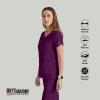 BARCO Grey’s Anatomy Scrubs – Cora Scrub Top for Women, Crossover V-Neck, Fitted Back Super-Soft Women’s Scrub Top(Wine)