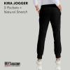 BARCO Grey’s Anatomy Scrubs – Kira Scrub Jogger for Women, Yoga Style Mid-Rise Soft Touch Fabric Women’s Scrub Pant(Black)