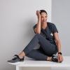 BARCO Grey’s Anatomy Scrubs – Kira Scrub Jogger for Women, Yoga Style Mid-Rise Soft Touch Fabric Women’s Scrub Pant(White)