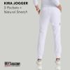 BARCO Grey’s Anatomy Scrubs – Kira Scrub Jogger for Women, Yoga Style Mid-Rise Soft Touch Fabric Women’s Scrub Pant(White)