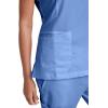 BARCO Grey’s Anatomy Scrubs – Kira Scrub Top for Women, V-Neck, Love Printed Zip Pocket Super-Soft Women’s Scrub Top(Ciel Blue)