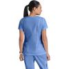 BARCO Grey’s Anatomy Scrubs – Kira Scrub Top for Women, V-Neck, Love Printed Zip Pocket Super-Soft Women’s Scrub Top(Ciel Blue)