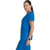 BARCO Grey’s Anatomy Scrubs – Kira Scrub Top for Women, V-Neck, Love Printed Zip Pocket Super-Soft Women’s Scrub Top(New Royal)