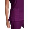 BARCO Grey’s Anatomy Scrubs – Kira Scrub Top for Women, V-Neck, Love Printed Zip Pocket Super-Soft Women’s Scrub Top(Wine)