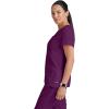BARCO Grey’s Anatomy Scrubs – Kira Scrub Top for Women, V-Neck, Love Printed Zip Pocket Super-Soft Women’s Scrub Top(Wine)