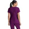 BARCO Grey’s Anatomy Scrubs – Kira Scrub Top for Women, V-Neck, Love Printed Zip Pocket Super-Soft Women’s Scrub Top(Wine)