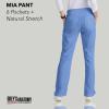 BARCO Grey’s Anatomy Scrubs – Mia Scrub Pant for Women, Elastic Back Waist, Mid-Rise Shaped Leg Women’s Scrub Pant(Ceil Blue)