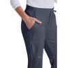 BARCO Grey’s Anatomy Scrubs – Mia Scrub Pant for Women, Elastic Back Waist, Mid-Rise Shaped Leg Women’s Scrub Pant(Steel)