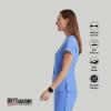 BARCO Grey’s Anatomy Scrubs – Riley Scrub Top for Women, V-Neck Super-Soft Women’s Scrub Top(Ceil Blue)