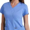 BARCO Grey’s Anatomy Scrubs – Riley Scrub Top for Women, V-Neck Super-Soft Women’s Scrub Top(Ceil Blue)