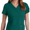 BARCO Grey’s Anatomy Scrubs – Riley Scrub Top for Women, V-Neck Super-Soft Women’s Scrub Top(Hunter Green)