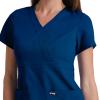 BARCO Grey’s Anatomy Scrubs – Riley Scrub Top for Women, V-Neck Super-Soft Women’s Scrub Top(Indigo (Navy))
