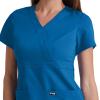 BARCO Grey’s Anatomy Scrubs – Riley Scrub Top for Women, V-Neck Super-Soft Women’s Scrub Top(New Royal)