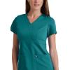 BARCO Grey’s Anatomy Scrubs – Riley Scrub Top for Women, V-Neck Super-Soft Women’s Scrub Top(Teal)