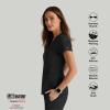 BARCO Grey’s Anatomy Spandex Stretch Direct – Bolt Scrub Top for Women, V-Neck Women’s Scrub Top(Black)