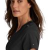 BARCO Grey’s Anatomy Spandex Stretch Direct – Bolt Scrub Top for Women, V-Neck Women’s Scrub Top(Black)