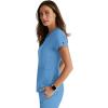 BARCO Grey’s Anatomy Spandex Stretch Direct – Bolt Scrub Top for Women, V-Neck Women’s Scrub Top(Ciel Blue)