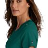BARCO Grey’s Anatomy Spandex Stretch Direct – Bolt Scrub Top for Women, V-Neck Women’s Scrub Top(Hunter Green)