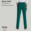 BARCO Grey’s Anatomy Spandex Stretch Direct – Relay Scrub Pant for Women, Tapered Women’s Scrub Pant(Hunter Green)