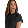 BARCO Grey’s Anatomy Spandex Stretch Direct – Rush Scrub Top for Women, Snap Collar Women’s Scrub Top(Black)