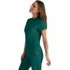 BARCO Grey’s Anatomy Spandex Stretch Direct – Rush Scrub Top for Women, Snap Collar Women’s Scrub Top(Hunter Green)