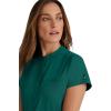 BARCO Grey’s Anatomy Spandex Stretch Direct – Rush Scrub Top for Women, Snap Collar Women’s Scrub Top(Hunter Green)