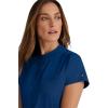 BARCO Grey’s Anatomy Spandex Stretch Direct – Rush Scrub Top for Women, Snap Collar Women’s Scrub Top(Indigo (Navy))