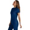 BARCO Grey’s Anatomy Spandex Stretch Direct – Rush Scrub Top for Women, Snap Collar Women’s Scrub Top(Indigo (Navy))