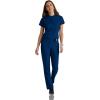 BARCO Grey’s Anatomy Spandex Stretch Direct – Rush Scrub Top for Women, Snap Collar Women’s Scrub Top(Indigo (Navy))