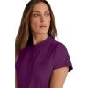 BARCO Grey’s Anatomy Spandex Stretch Direct – Rush Scrub Top for Women, Snap Collar Women’s Scrub Top(Wine)