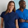 BARCO Grey’s Anatomy Spandex Stretch Direct – Rush Scrub Top for Women, Snap Collar Women’s Scrub Top(Wine)