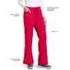 BARCO Grey’s Anatomy Women’s Riley Pant, Easy Care Medical Scrub Pant w/ 5 Pockets & Flared Leg(Scarlet Red)