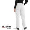 BARCO Grey’s Anatomy Women’s Riley Pant, Easy Care Medical Scrub Pant w/ 5 Pockets & Flared Leg(White)