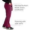 BARCO Grey’s Anatomy Women’s Riley Pant, Easy Care Medical Scrub Pant w/ 5 Pockets & Flared Leg(Wine)