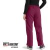 BARCO Grey’s Anatomy Women’s Riley Pant, Easy Care Medical Scrub Pant w/ 5 Pockets & Flared Leg(Wine)
