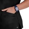 BARCO ONE Women’s Pulse Scrub Top, Sporty V-Neck Medical Top w/ 4-Way Stretch & 5 Pockets(Black)