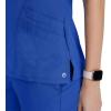 BARCO ONE Women’s Pulse Scrub Top, Sporty V-Neck Medical Top w/ 4-Way Stretch & 5 Pockets(Cobalt)