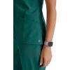 BARCO ONE Women’s Pulse Scrub Top, Sporty V-Neck Medical Top w/ 4-Way Stretch & 5 Pockets(Hunter Green)