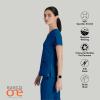 BARCO ONE Women’s Pulse Scrub Top, Sporty V-Neck Medical Top w/ 4-Way Stretch & 5 Pockets(Indigo (Navy))
