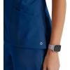 BARCO ONE Women’s Pulse Scrub Top, Sporty V-Neck Medical Top w/ 4-Way Stretch & 5 Pockets(Indigo (Navy))