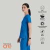BARCO ONE Women’s Pulse Scrub Top, Sporty V-Neck Medical Top w/ 4-Way Stretch & 5 Pockets(New Royal)