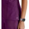 BARCO ONE Women’s Pulse Scrub Top, Sporty V-Neck Medical Top w/ 4-Way Stretch & 5 Pockets(Wine)